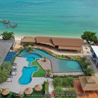 a rendering of a resort with a swimming pool and the ocean at U Rip Resort, Phi Phi Islands