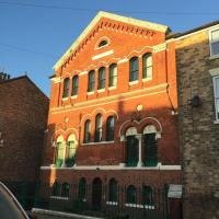 converted chapel filey floor to ceiling arch window