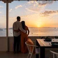 Yalos mykonos 3 bedroom Luxury home in Mykonos Town with Sea & Sunset view, hotel in Tagou