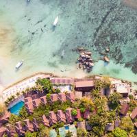 an aerial view of a resort on the beach at Secret Place Hotel and Restaurant, Ko Phangan