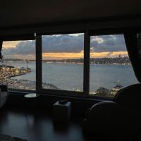 An apartment with a unique view