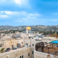 Temple mount view, hotel in Yerushalayim