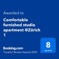 Comfortable furnished studio apartment @Zürich 1