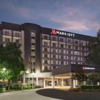 a rendering of a marriott hotel at night at Visalia Marriott at the Convention Center