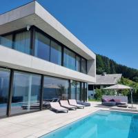 Attersee Luxury Design Villa with dream views, large Pool and Sauna