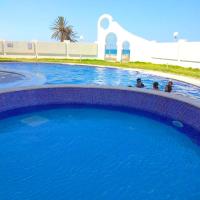 One bedroom appartement with sea view shared pool and balcony at Hergla