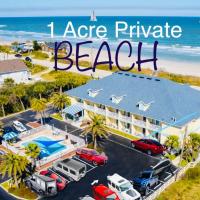 Ocean Sands Beach Inn - 1 Acre Private Beach On-Site-St Augustine Historic District-2 Miles-Shuttle with Downtown Tour-Saltwater-Mineral Pool -Bedside Candy -Popcorn and Cookies-All New Simmons Black Beds-Breakfast-Top 10 Percent Rated hotel in the World, hotel in St. Augustine