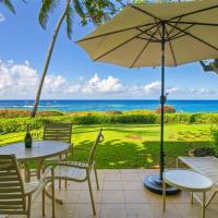 Oceanfront Breezy Corner Unit w Air Conditioning- Alekona Kauai