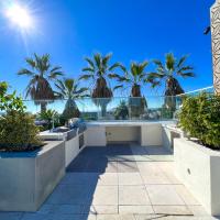 Downtown Los Angeles Skyline balcony view Modern Penthouse