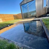 Glass roof lodge with private hot tub