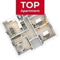 100 qm Apartment 1 - near highway,格萊斯多夫的飯店