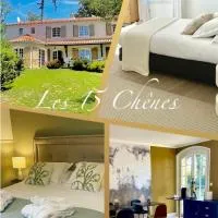 Viesnīca LES 15 CHENES Chambres d hôtes, parc arboré de 5000 m2 à 20KM du PUYDUFOU Une suite familiale et 3 chambres doubles pilsētā Saint-Mesmin
