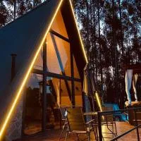 Cabana Raízes: A-Frame com vista para as montanhas, hotel en Baependi