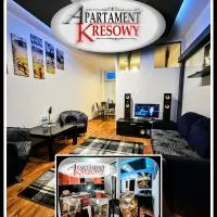 APARTAMENT KRESOWY parter 3 pokoje duża łazienka kabino-wanna SPA wi fi ekspres 2x smart tv antresola parking free plac zabaw, מלון בהרוביישוב