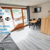 L'Enchalpe, Grand et lumineux studio avec coin montagne 5 personnes, 60m des pistes, PISCINE COUVERTE, WIFI, grand balcon expo EST, DRAPS NON COMPRIS