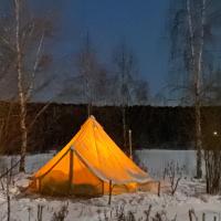 Winter Glamping Tent Hovfjallet Vitsand