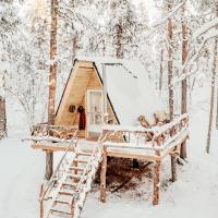 Cozy a-frame in the woods