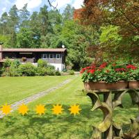 Ferienhaus Naturliebe 6000m Parkgarten am Wald, umzäunt, Kamin, Sauna