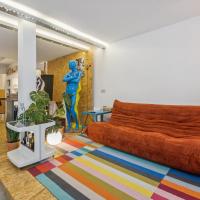Cosy art studio near station with bikes and garden, hotel in Stationsbuurt-Zuid, Ghent