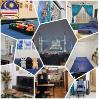 Homestay "MAHLIGAI VIEW" Masjid Shah Alam Seksyen 7 UITM Shah Alam I-City stadium shah alam 1-10 people, free food, indoor games, big pool, fast wifi