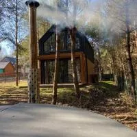 LABA PARK CHAŃCZA DOMEK nad zalewem, nowoczesny domek w lesie z opcją balii jacuzzi, ANTRESOLA, хотел в Życiny