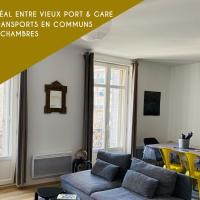 Magnifique Appartement T4 90 M2 très bien situé 2 min Vieux port et Gare St Charles