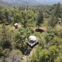 Enchanted Forest Dome ,10-15 minutes to Kings Canyons-New pellet stove for cozy warm nights, hotel a Dunlap