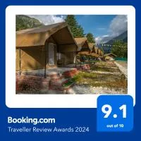 Escape Adventure Camps By Escape Stays, Luxury Swiss Camps by Glacier water Stream, Complimentary Bonfire, Travelers Award winner from Last 4 Years, viešbutis mieste Saturang