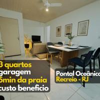Confortável 3 qts Vaga 5 min da Praia Recreio, hotel di Recreio dos Bandeirantes, Rio de Janeiro