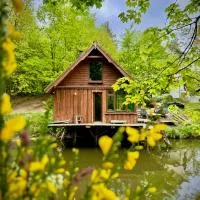 Leśna Chatka z prywatnym stawem, jezioro, sauna, hotel a Drzewiany