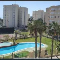 Apartamento segunda línea de playa con piscina, hotell sihtkohas El Altet