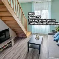 Les Loges de Véro - Duplex - Entièrement climatisé - Rénové en 2024 - Classé 3 étoiles - Parking privé - Garage vélos et motos - 1 chambre et 1 canapé convertible - À 5 min du centre de Verdun - Boulangerie, petite restauration et restaurant à proximité, hotel i Thierville-sur-Meuse