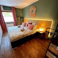Wilkipartment Verl bis 4 Pers - Hund - Netflix - WLAN - Wintergarten - Coffeebar - Parkplatz, hotel en Verl