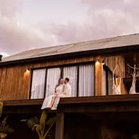 Chalé romântico com jacuzzi e vista do pôr-do-sol, viešbutis mieste Harmonia