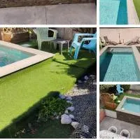 T1 28m2 en RDC avec jardin et piscine, hotel en Cabestany
