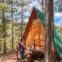 Cabaña privada en el bosque, cerca al rio Starlinkk, hotel a San Mateo Río Hondo