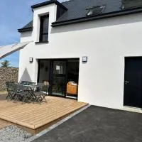 Erdeven में, होटल Les mouettes, SPA privé, 600m de la plage, Formule tout inclus