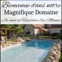 Le Domaine de Baracas 4 étoiles - Le Grand et le Petit Gîte - piscine-SPA-billard-baby-foot-cheminée - 18 personnes, hotel en Huisseau-sur-Mauves