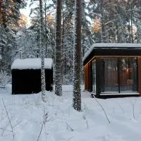 Minimaja ja saunamaja vaatega männimetsale, hotel u gradu Syytme