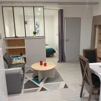 Grand Studio chambre séparée, hotel Arpajon-sur-Cère-ben