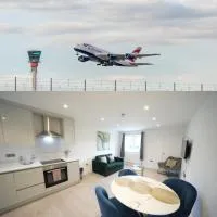 Near Heathrow Airport -FREE Parking-Full apartments-Near M4-1 bus LHR, hotell i Stanwell