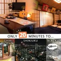 2 Double bed and 1 Sofa bed Fullsize bathroom Shinjuku 20 minutes Quiet cozy room Walmart DonDonDonk Station 7 minutes Free parking at Tanashi Station, hotel a Nishitokyo