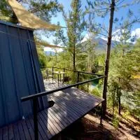 Cabina con terraza vista al río en Roca Truful, khách sạn ở Melipeuco