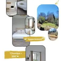 Studios ou Chambre SDB avec extérieur centre-ville Ribérac, готель у місті Риберак