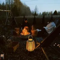 Nordic Eco Retreat with Sauna, Firepit and Slow Living, hotel di Kesälahti