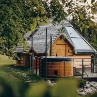 Osada Poli Koniaków - Panoramiczny Domek nr 4 z Prywatną Balią i Hydromasażem, отель в городе Конякув