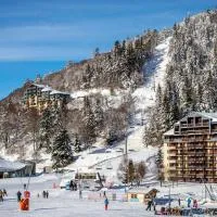 Superbe Appart aux pieds des pistes de ski avec balcon-parking et casier, hôtel à Laveissière