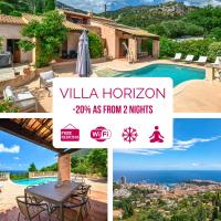 Villa Horizon - 5min from Monaco - Panoramic view - Infinity Pool - Air conditionner - Garden - Parking - Premium Services - Near Monaco Events, ξενοδοχείο κοντά στο Ελικοδρόμιο Μονακό - MCM, Fontvieille