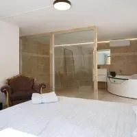 Bas de villa piscine balnéo cheminée sauna, hotel i Le Beausset