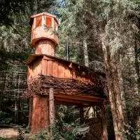 Veža v korunách stromov, hotel a Veličná